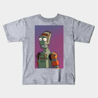 Funny smiling robot Kids T-Shirt